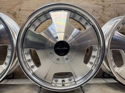 JDM WORK Euroline DH 5.0J-154-100 +42 4-piece set. Work polished finis (No Tires) - Image 4