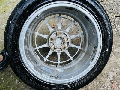 JDM ENKEI NT03 16x7.5J +43 PCD114.3 5-hole used on an EK9 (No Tires) - Image 2