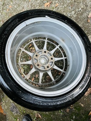 JDM ENKEI NT03 16x7.5J +43 PCD114.3 5-hole used on an EK9 (No Tires) - Image 8