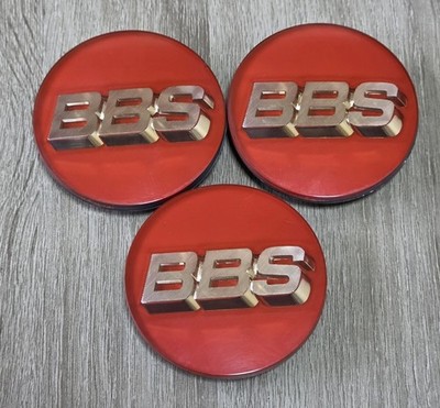 JDM Red BBS center caps 70mm for RF LM RG-F RE-L RE-L2 RG-R 09 24 036 (No Tires)