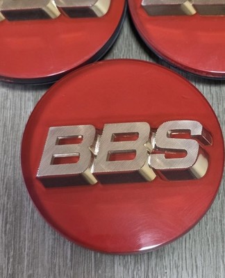 JDM Red BBS center caps 70mm for RF LM RG-F RE-L RE-L2 RG-R 09 24 036 (No Tires) - Image 2