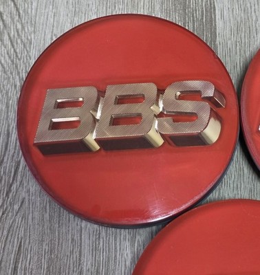 JDM Red BBS center caps 70mm for RF LM RG-F RE-L RE-L2 RG-R 09 24 036 (No Tires) - Image 4