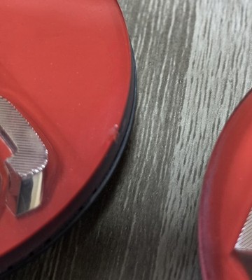 JDM Red BBS center caps 70mm for RF LM RG-F RE-L RE-L2 RG-R 09 24 036 (No Tires) - Image 5