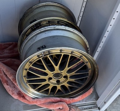 JDM BBS LM LM422 20208.5J 5/112 ET30 GL-SLD Used 2-Wheel Set TPMS PCD112 BMW (No Tires)