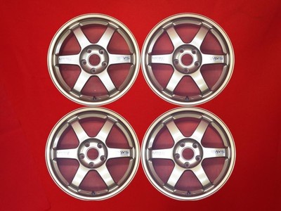 JDM Forging lightweight VOLK RACING TE37 aluminum wheels used 4-hole 8 (No Tires)