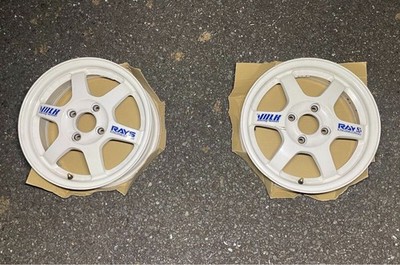 JDM RAYS TE37 14x5J+45 PCD100 4H 4-hole white 2-Wheel Set lightweight wh (No Tires)
