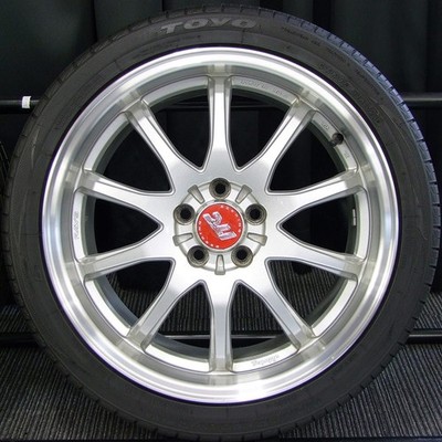 JDM Used Aluminum Summer 4-Wheel Set 6.5J +48 PCD100 Deep Rim RAYS Rays SEBR (No Tires) - Image 8