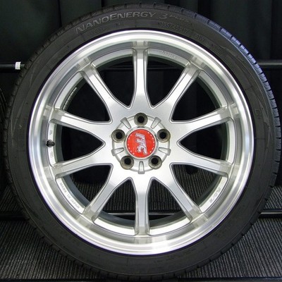 JDM Used Aluminum Summer 4-Wheel Set 6.5J +48 PCD100 Deep Rim RAYS Rays SEBR (No Tires) - Image 9
