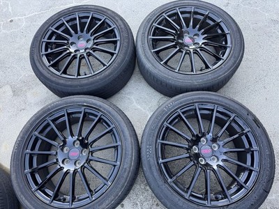 JDM STI wheels 17x7J +48 100 5-hole 4-Wheel Set Enkei 205/50r17 for Subaru B (No Tires)