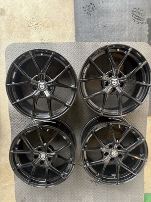 JDM OZ RACING Sparco Sparco Aluminum Wheel 4-Wheel Set Black 18pcd112 (No Tires)