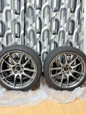 JDM WORK Emotion CR shigoku ultimate 9.5j+38 2-Wheel Set wheels with tires. (No Tires)