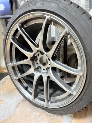 JDM WORK Emotion CR shigoku ultimate 9.5j+38 2-Wheel Set wheels with tires. (No Tires) - Image 2