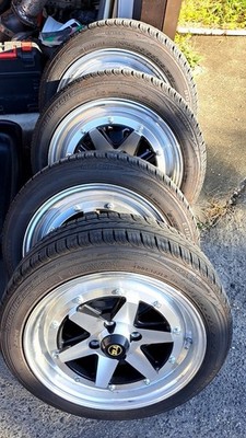 JDM SSR Longchamp XR-4 15-inch aluminum wheels with 4-Wheel Set Roadstone 1 (No Tires) - Image 2