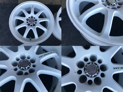 JDM Used Wheel 4-Wheel Set WORK Work Emotion XD9 White 7.5J-17 5/100 +3 (No Tires) - Image 5
