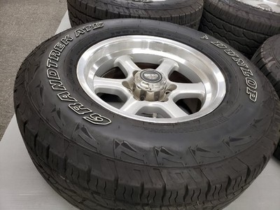 JDM Rare deep rim 16in 8J +5 139.7/6H Good tread W/L GRANTREK 265/70R1 (No Tires) - Image 8