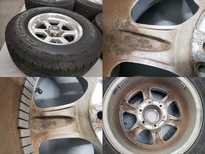 JDM Rare deep rim 16in 8J +5 139.7/6H Good tread W/L GRANTREK 265/70R1 (No Tires) - Image 9