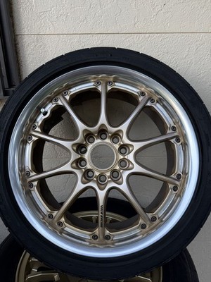 JDM Used aluminum wheels 4-Wheel Set size RAYS/VOLK RACING GT-N 8J 17-inch (No Tires) - Image 4