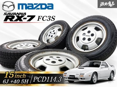 JDM RareMAZDA RX-7 Savanna FC3S Genuine 15x6J +40 PCD114.3 5H 5-hole St (No Tires)