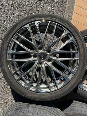 JDM Weds LEONIS Chrome 18-inch alloy wheels with 4 tires set of 4 for (No Tires) - Image 9