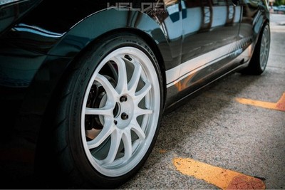 JDM RAYS CE28N-plus 17x8J+34 4H 100 Dash White 2025 model Shiba Tire 21 (No Tires) - Image 9