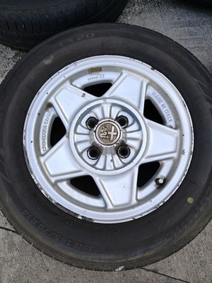 JDM Alfa Romeo Spider Black Modora Mag Wheels 6J14 Pitch 108 Offset 22 (No Tires) - Image 4