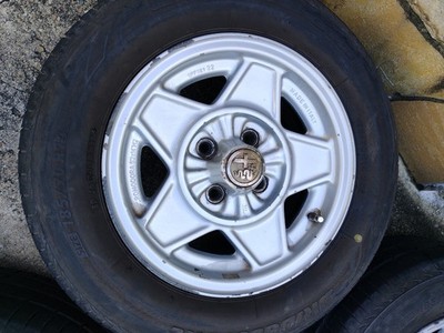 JDM Alfa Romeo Spider Black Modora Mag Wheels 6J14 Pitch 108 Offset 22 (No Tires) - Image 5