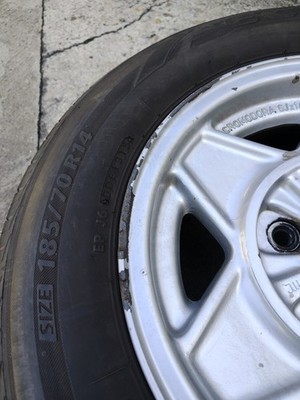 JDM Alfa Romeo Spider Black Modora Mag Wheels 6J14 Pitch 108 Offset 22 (No Tires) - Image 8