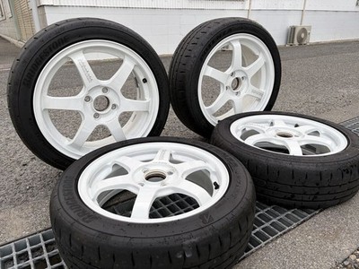 JDM RAYS VOLKRACING TE37 SONIC White 15-inch 5.5J +45 16-inch 6.5J +45 (No Tires)