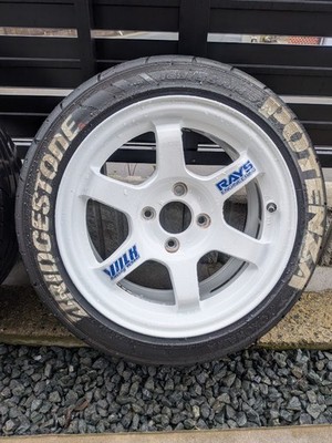 JDM RAYS VOLK RACING TE37 14-inch Wheel and Tire 4-Wheel Set (No Tires) - Image 4