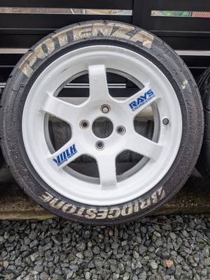 JDM RAYS VOLK RACING TE37 14-inch Wheel and Tire 4-Wheel Set (No Tires) - Image 6