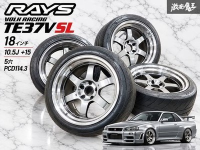 JDM Discontinued RAYS VOLK RACING TE37V SL 18x10.5J+15 5-hole PCD114.3 (No Tires)
