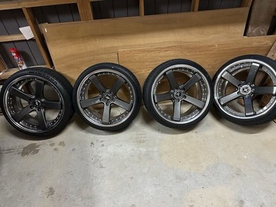 JDM WORK BACK LABEL ZEAST bst2 Gunmetal 19-inch Aluminum Wheels with T (No Tires)