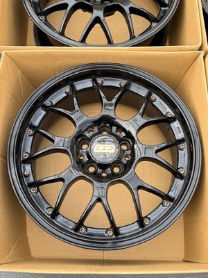 JDM Rare BBS RS-GT 4wheels no tire 17x7.5+38 5x108 2pcs caps - Image 5