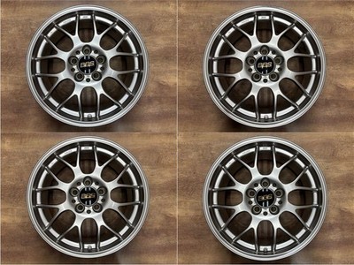 JDM BBS RG-R RG785 4-Wheel Set 17x7.5J +48 PCD112 5H Wheel only 80816H br BBS (No Tires)