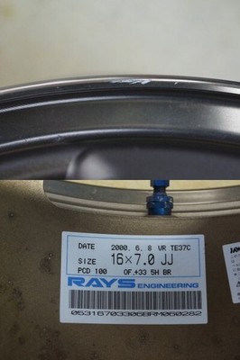 JDM Rare Lightweight Used16Rays Volksing TE37C 7J+33 5H100 4-Wheel Set o (No Tires) - Image 10