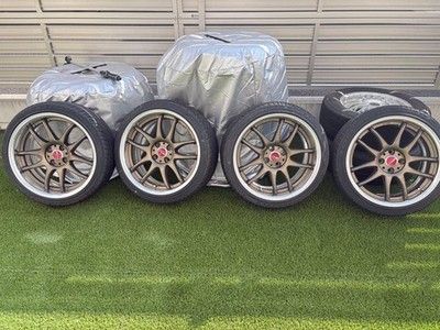 JDM WORK EMOTION Aluminum Wheels with Tires 4-Wheel Set (No Tires)