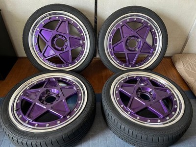 JDM AME Shallen oars doscool 16x5.5j +45 with center cap (No Tires)