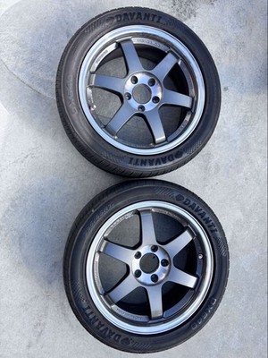 JDM RAYS VOLK RACING TE37SL17 235/45R17 Tire and Wheel 2-Wheel Set (No Tires)
