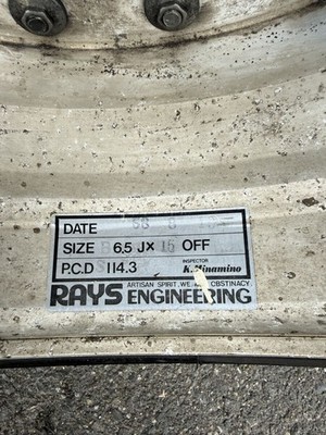 JDM Rare Volk Racing 4-Wheel Set with Center Caps Aero Disc 15-inch 6.5 (No Tires) - Image 7