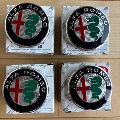 JDM Genuine Alfa Romeo Wheel Center Caps Set of 4 (No Tires)