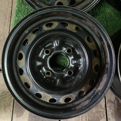 JDM Nissan genuine wheels old car Primera blue bar 1414 x 5.5J +45 PCD (No Tires) - Image 2