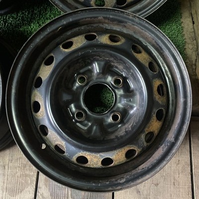 JDM Nissan genuine wheels old car Primera blue bar 1414 x 5.5J +45 PCD (No Tires) - Image 3