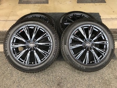 JDM Used Tire & Wheel Set WEDS Leonis WX Black Metal Coat One 8.0J-19 (No Tires)