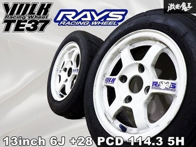 JDM Rare/Forged RAYS VR Volk Racing TE37C 13x6J +28 PCD 114.3 4-hole wh (No Tires)