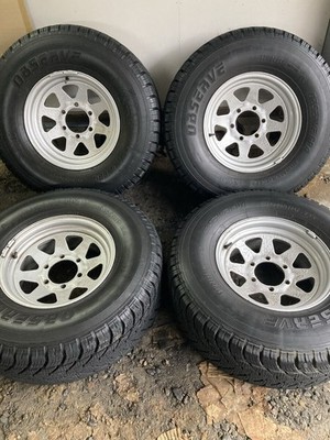 JDM Y60 Safari Grand Road genuine silver wheels 15x7J +5 6-hole PCD139 (No Tires)