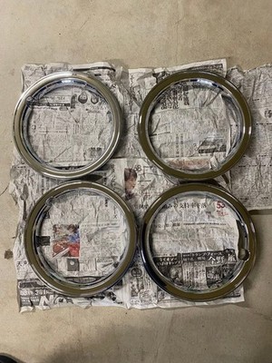 JDM Genuine Honda N-series chrome wheel rings set of 4 Trim rings for (No Tires)