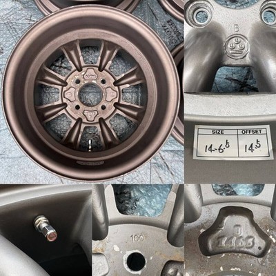 JDM ? Deep Rim RS Watanabe Eight Spoke 14x6.5J OFF+14.5 4H PCD100 B-typ (No Tires) - Image 8
