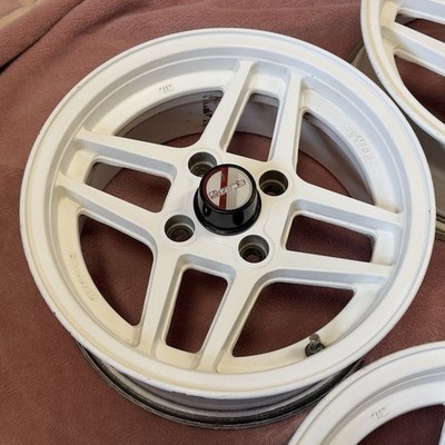 JDM Rare TOM'S 15x6.5J +20 PCD 114.3 4H wheels. Fits AE86 Trueno Levin (No Tires) - Image 4