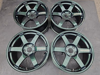 JDM OP color・Racing greenRAYS TE37SAGA S-PLUS 18X9.0J +35 PCD114.3-5H4 (No Tires) - Image 2