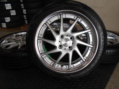 JDM Roadster Work Resultard wheels with minimal scratches 195/50R16 GY (No Tires) - Image 5
